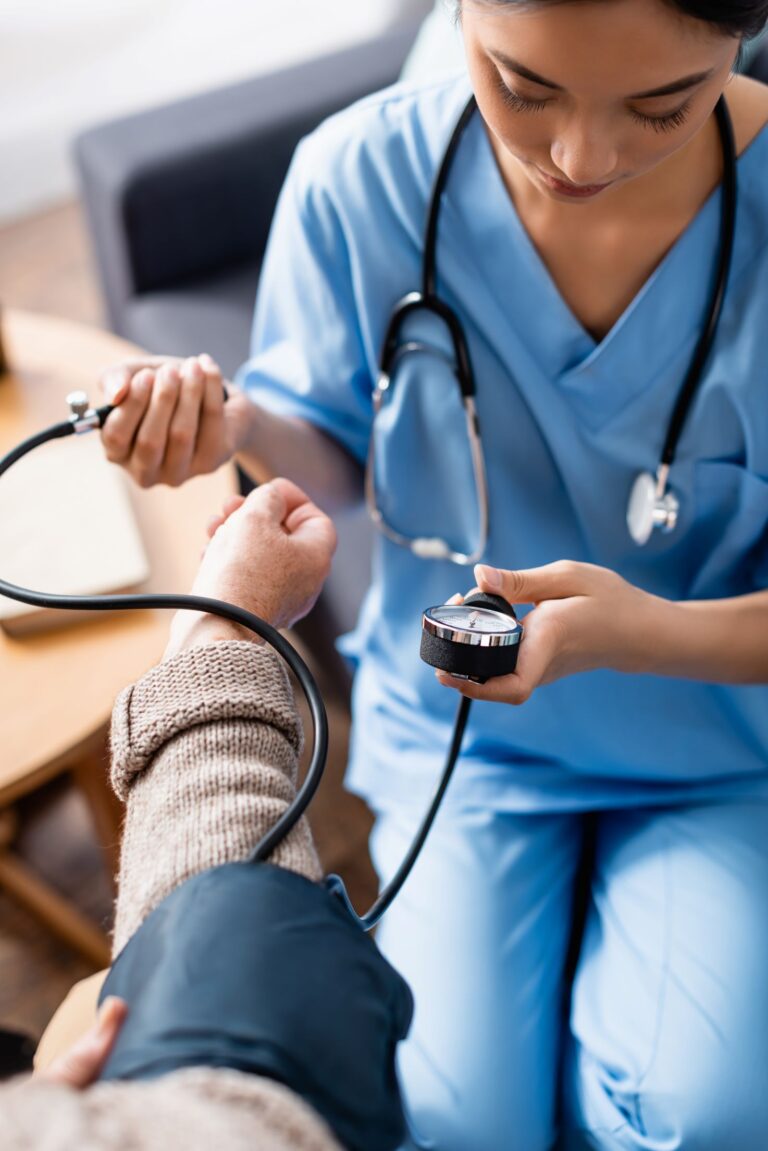 Central Valley Nurse Checking Blood Pressure