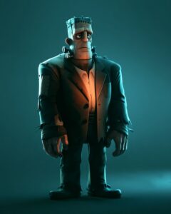 Cartoon Frankenstein Fraudster monster illustrating how hackers piece together weak and reused passwords